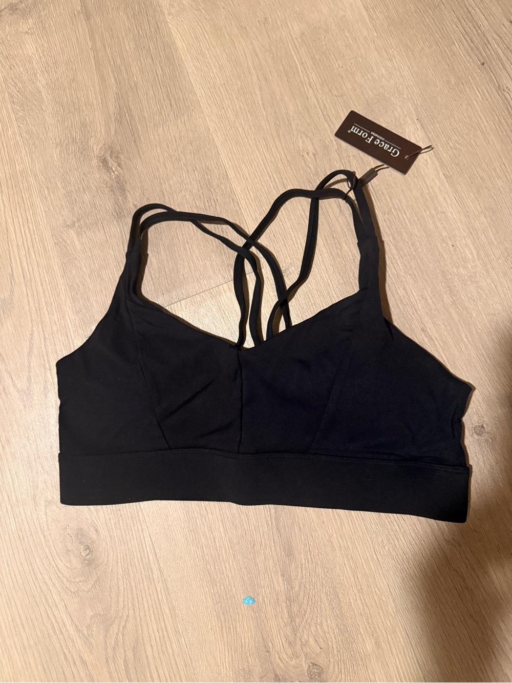 Black Strappy Sports Bra